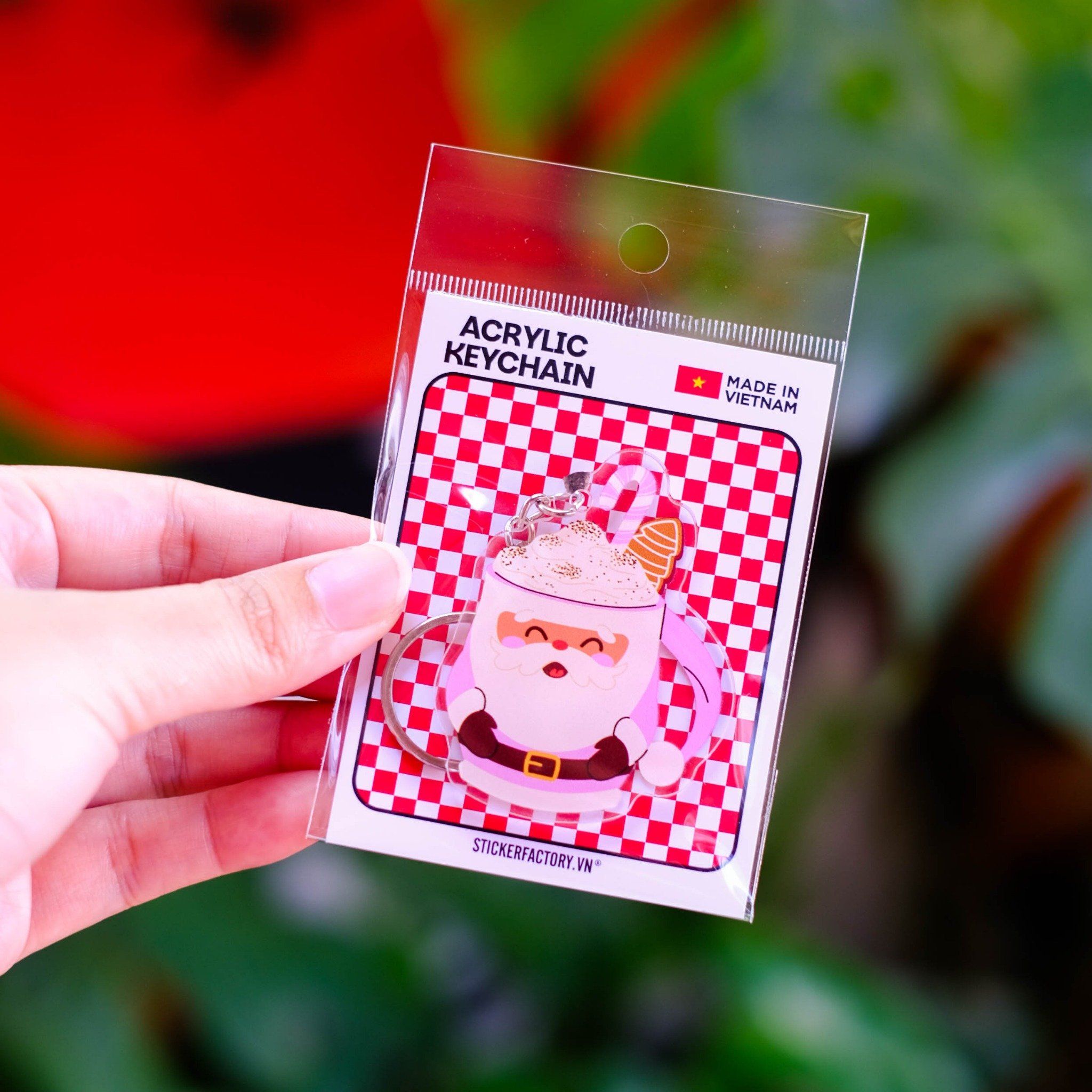 KC0039 Santa Cup Noel - Móc khóa Acrylic Keychain