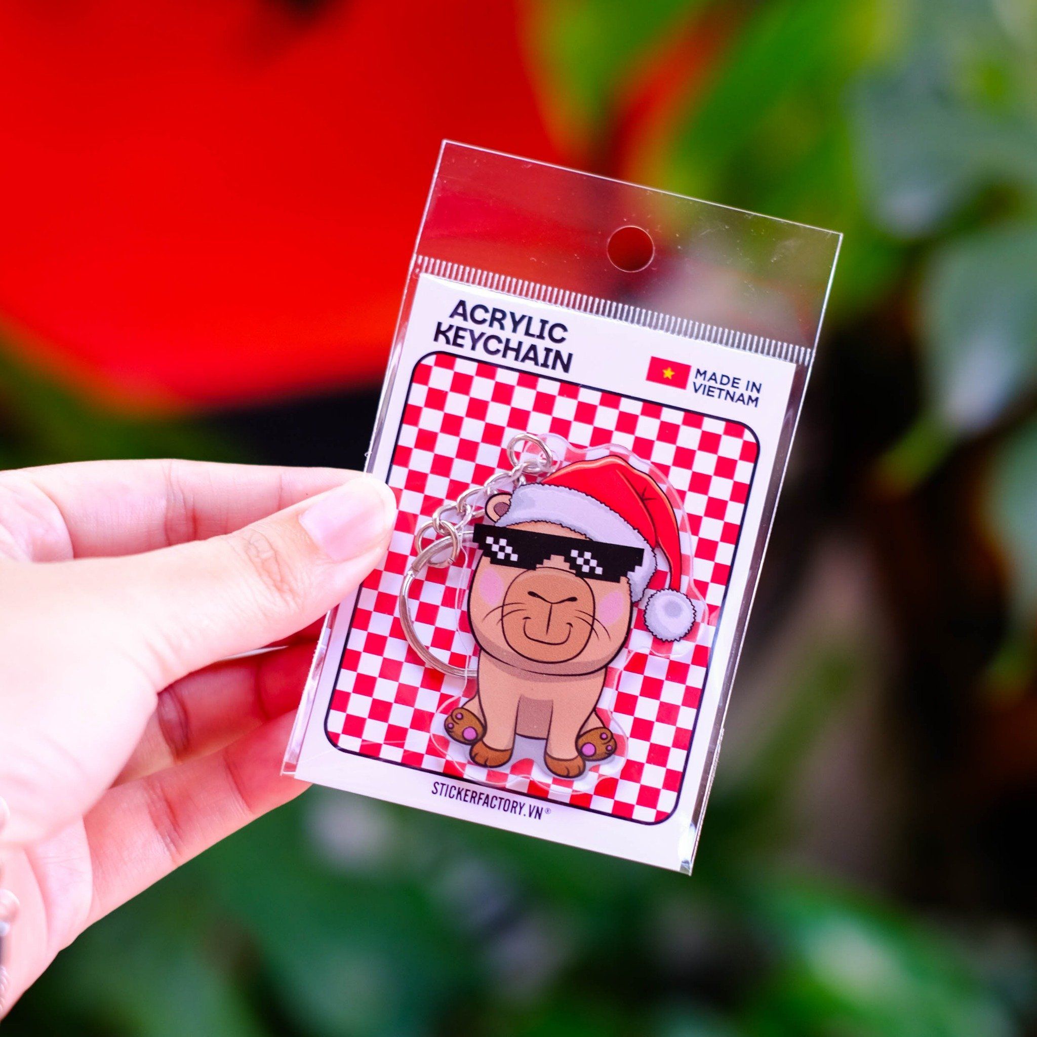 KC0042 Cool Capy Noel - Móc khóa Acrylic Keychain