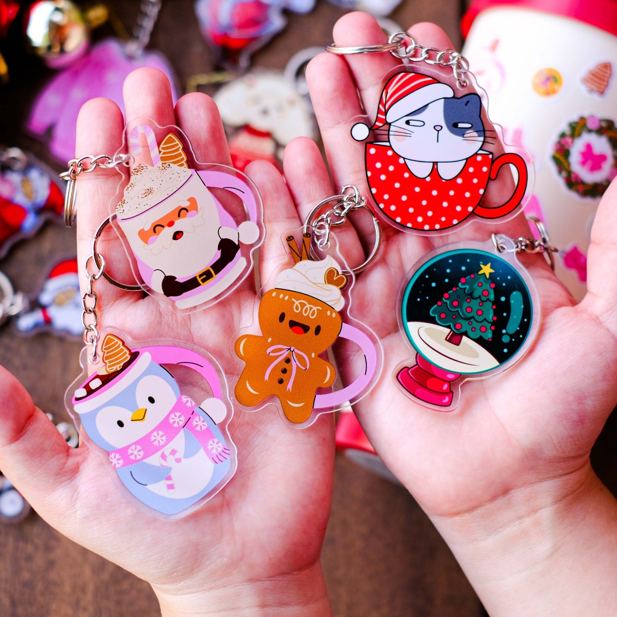 KC0042 Cool Capy Noel - Móc khóa Acrylic Keychain