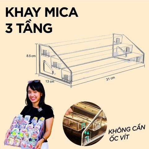  Khay mica 3 tầng 