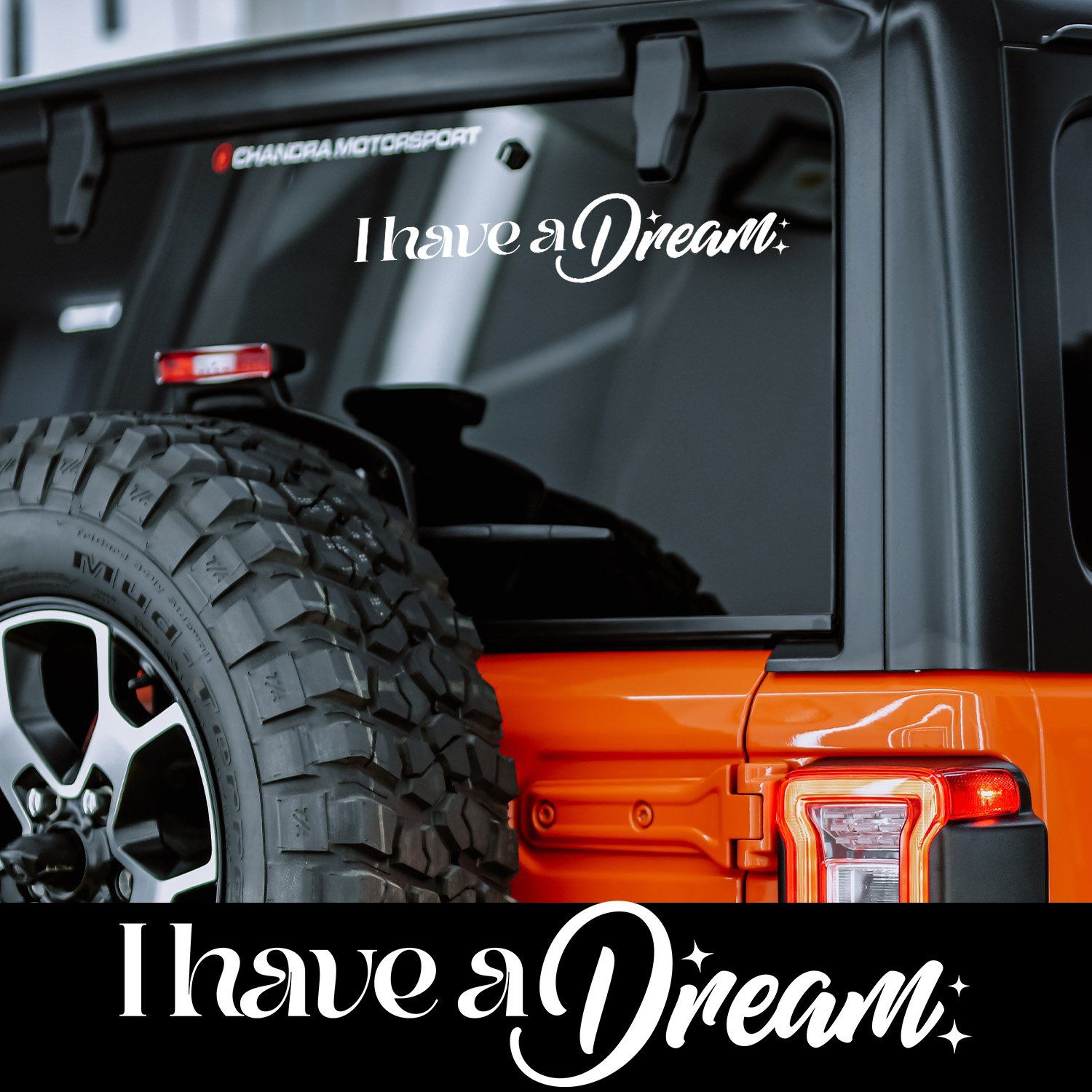 Typography Transfer Sticker 7.6 X 35 cm