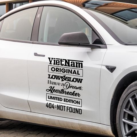  Typography Transfer Sticker 7.6 X 35 cm 