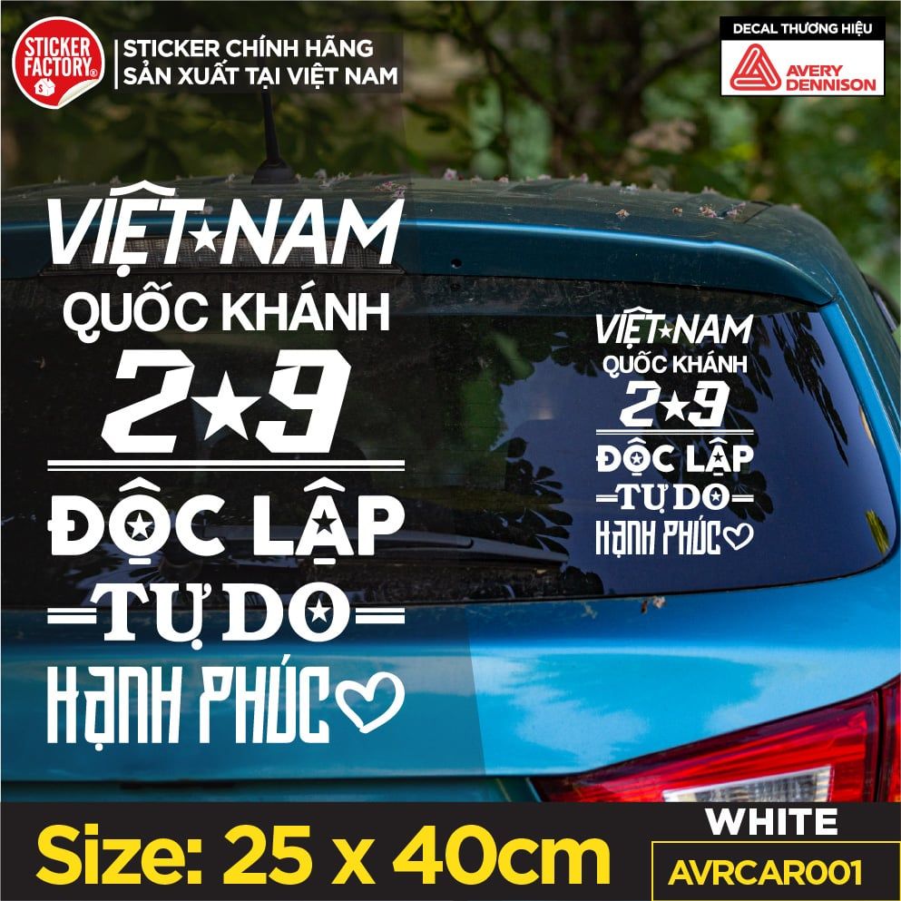 Car Transfer Sticker size 25x40cm dán xe hơi