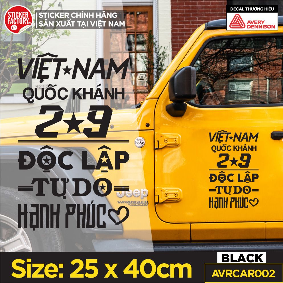 Car Transfer Sticker size 25x40cm dán xe hơi
