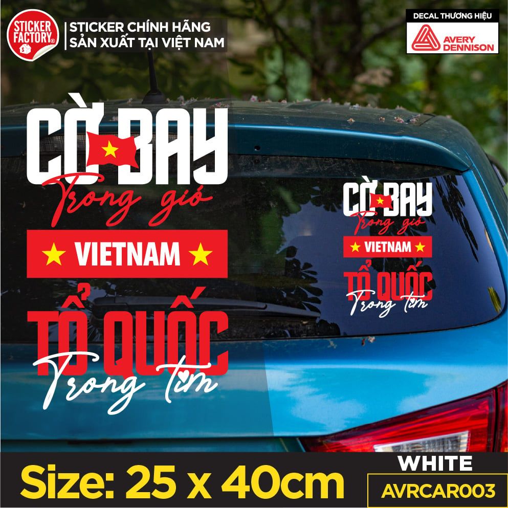 Car Transfer Sticker size 25x40cm dán xe hơi
