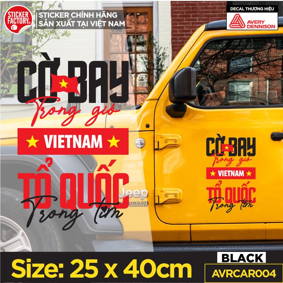 Car Transfer Sticker size 25x40cm dán xe hơi