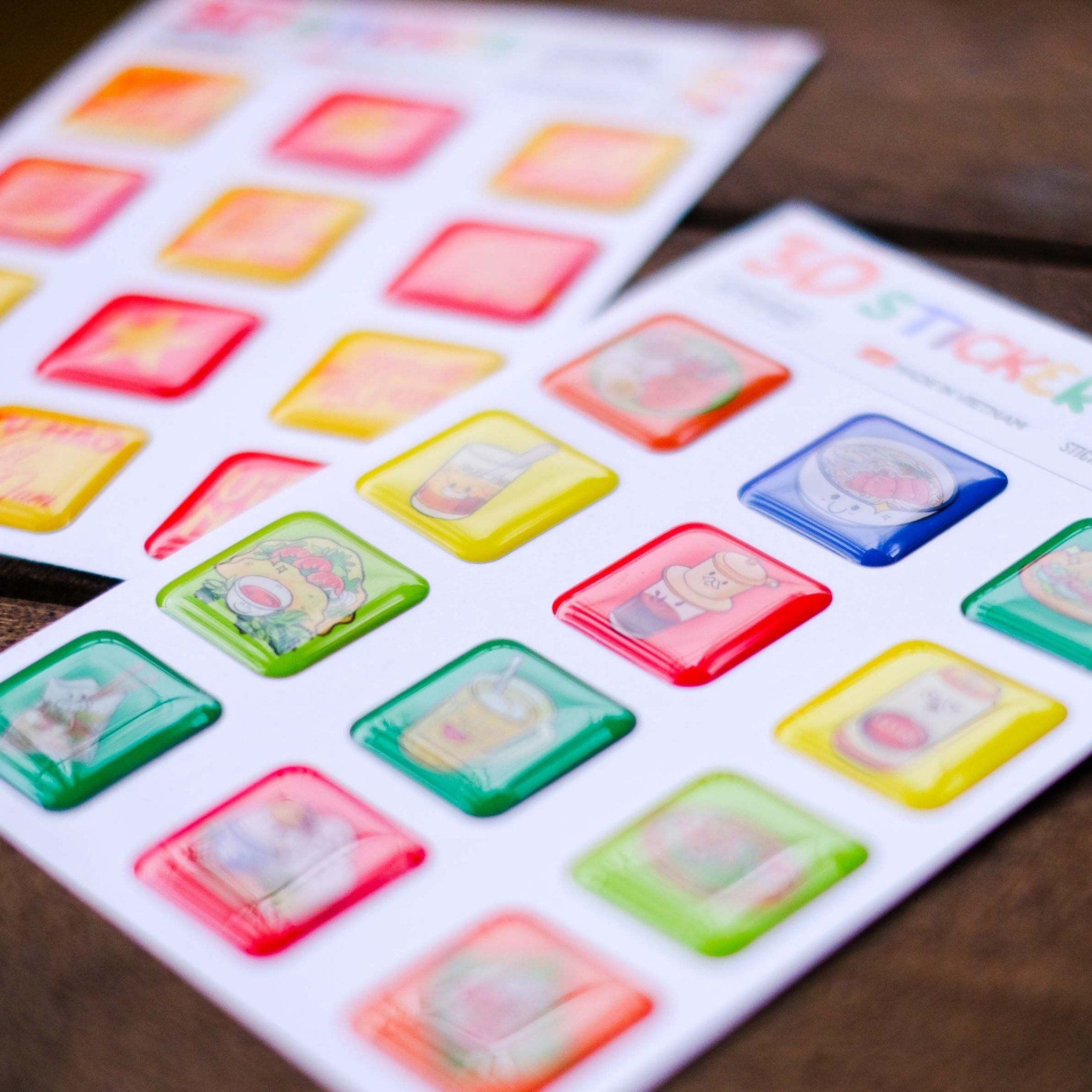 3D sticker - Hình dán Epoxy Domed