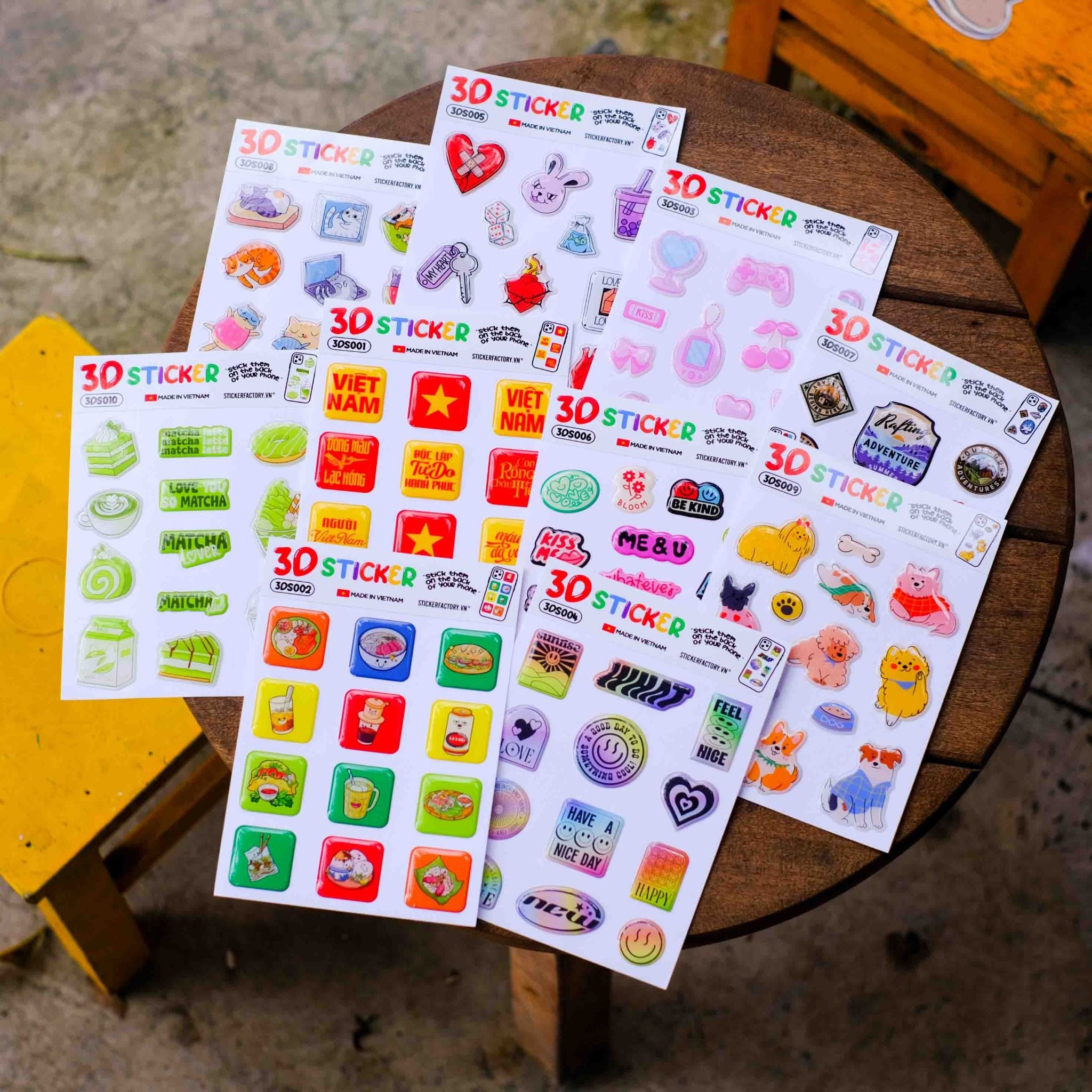 3D sticker - Hình dán Epoxy Domed