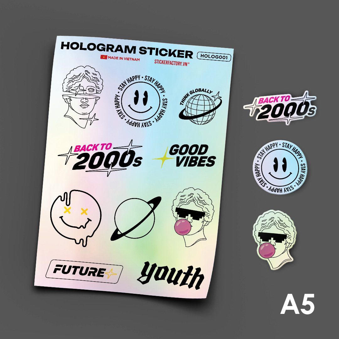 Hologram Sticker Sheet A5