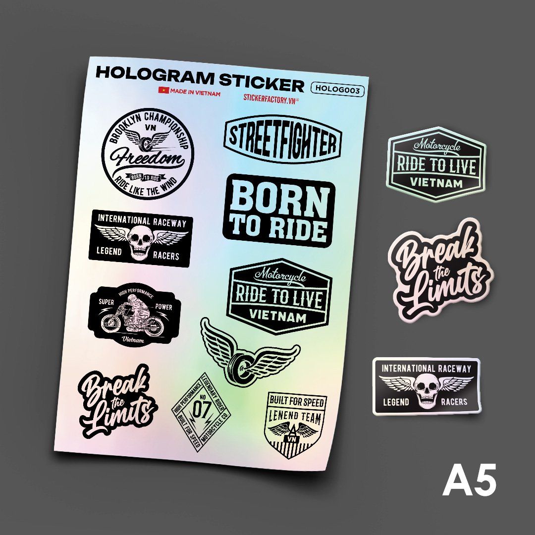 Hologram Sticker Sheet A5