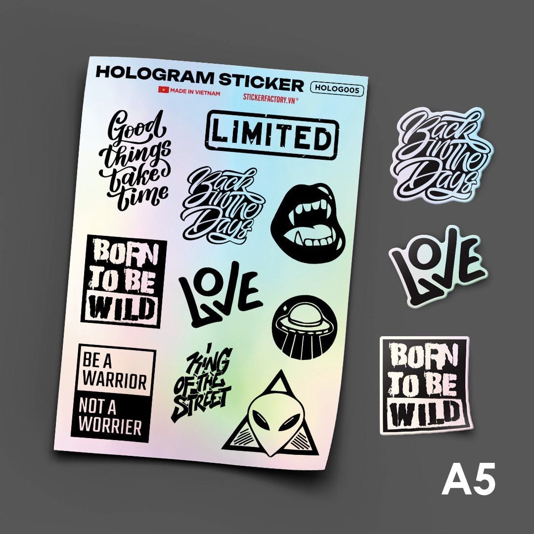 Hologram Sticker Sheet A5