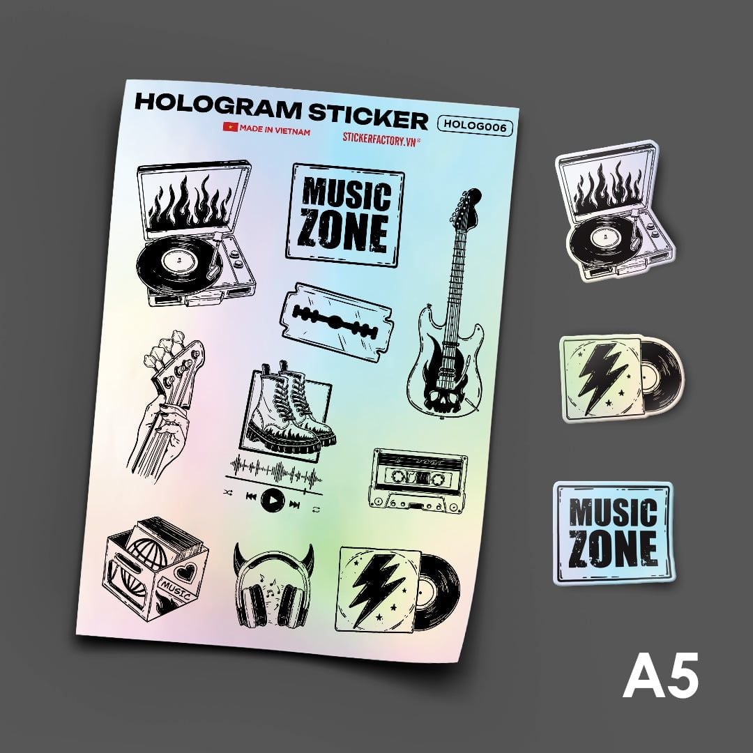 Hologram Sticker Sheet A5