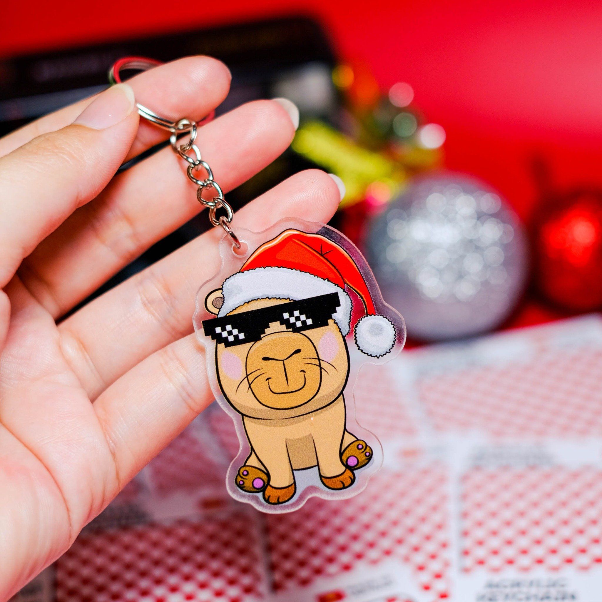 KC0042 Cool Capy Noel - Móc khóa Acrylic Keychain