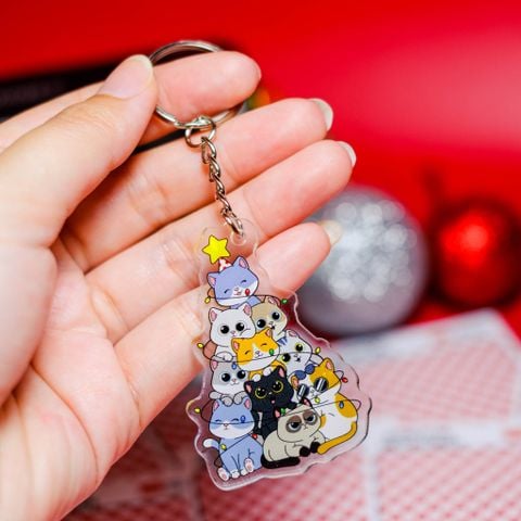  KC0044 Kitty Tree Noel - Móc khóa Acrylic Keychain 