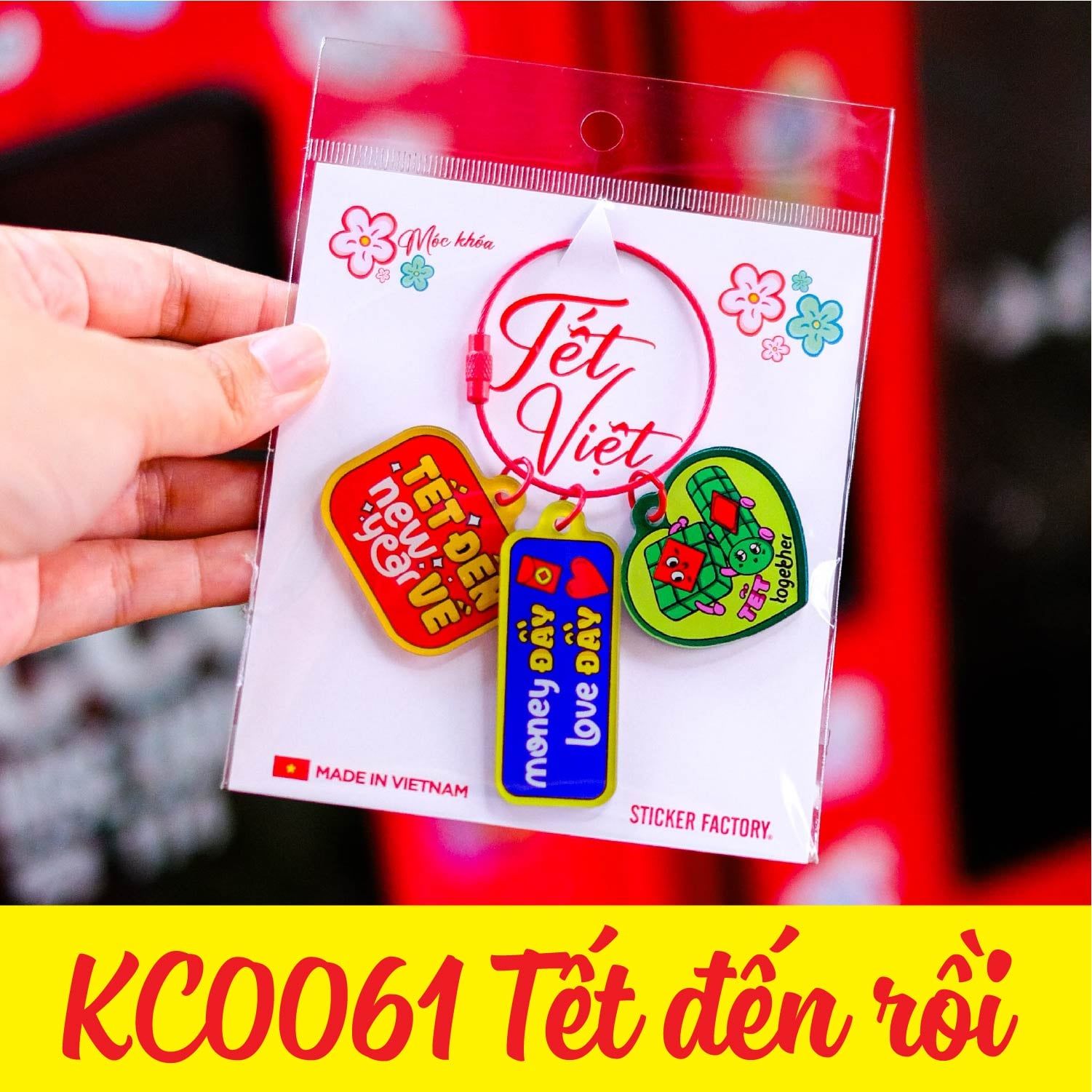 Tết Việt Bộ 3 charm móc khóa - Acrylic Keychain