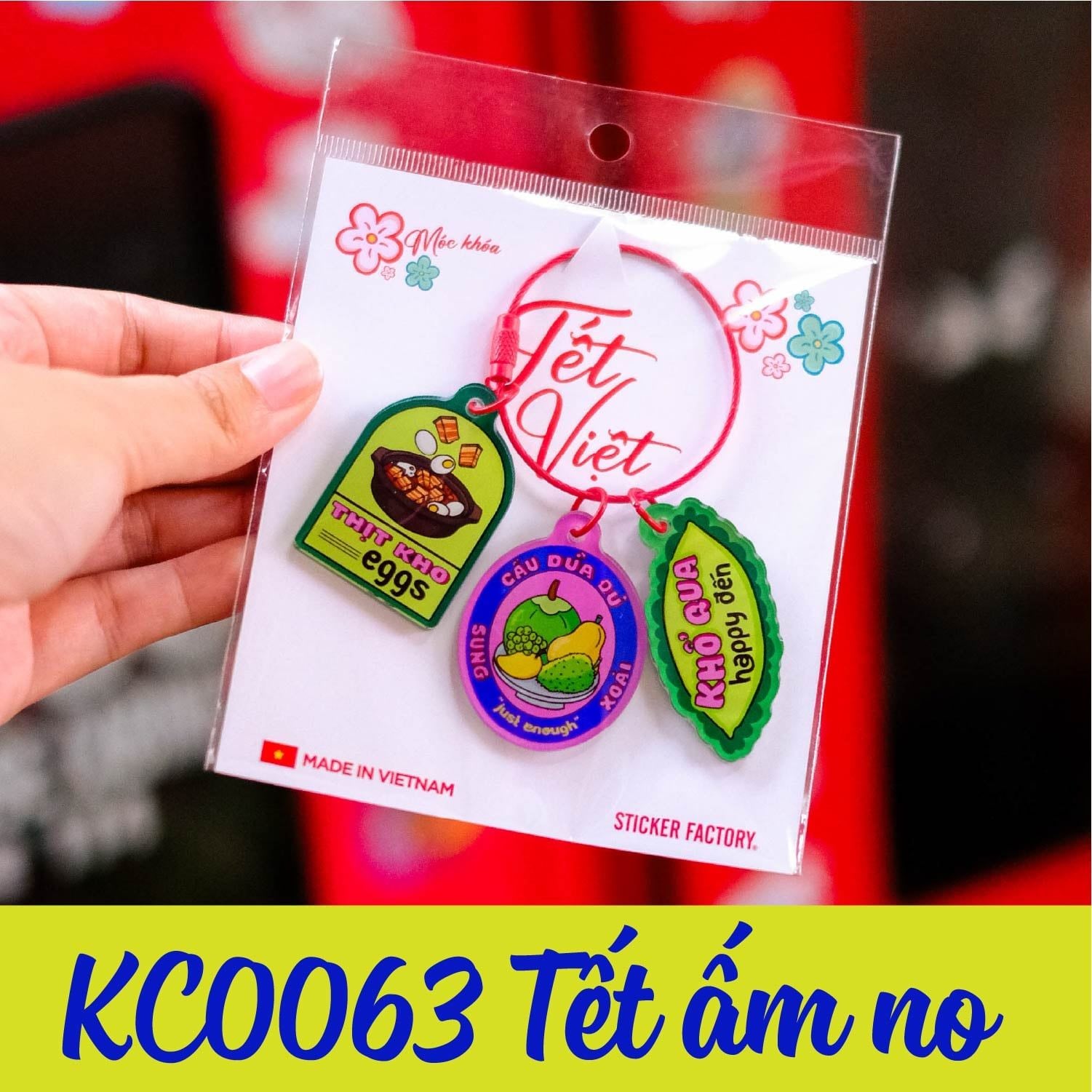 Tết Việt Bộ 3 charm móc khóa - Acrylic Keychain