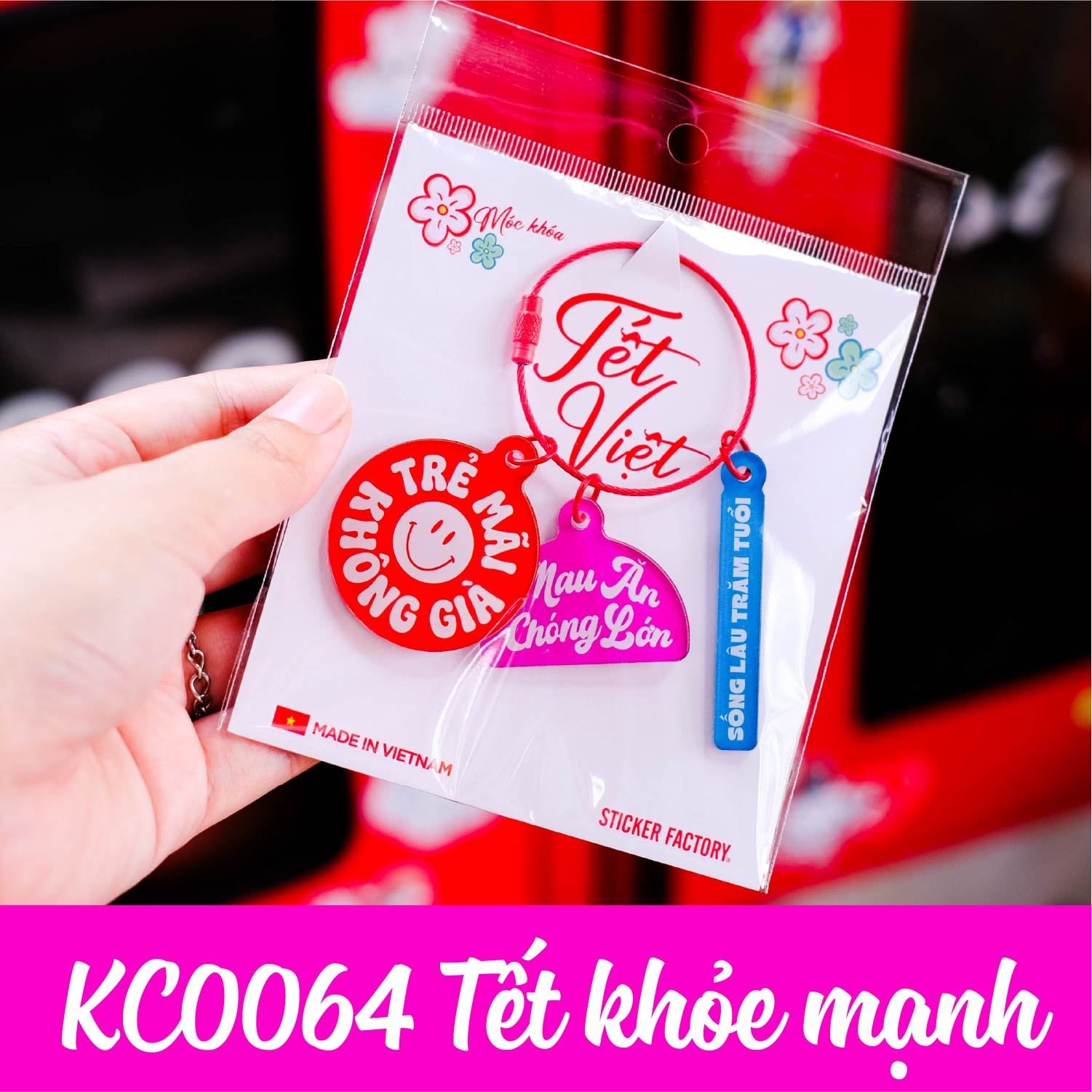 Tết Việt Bộ 3 charm móc khóa - Acrylic Keychain