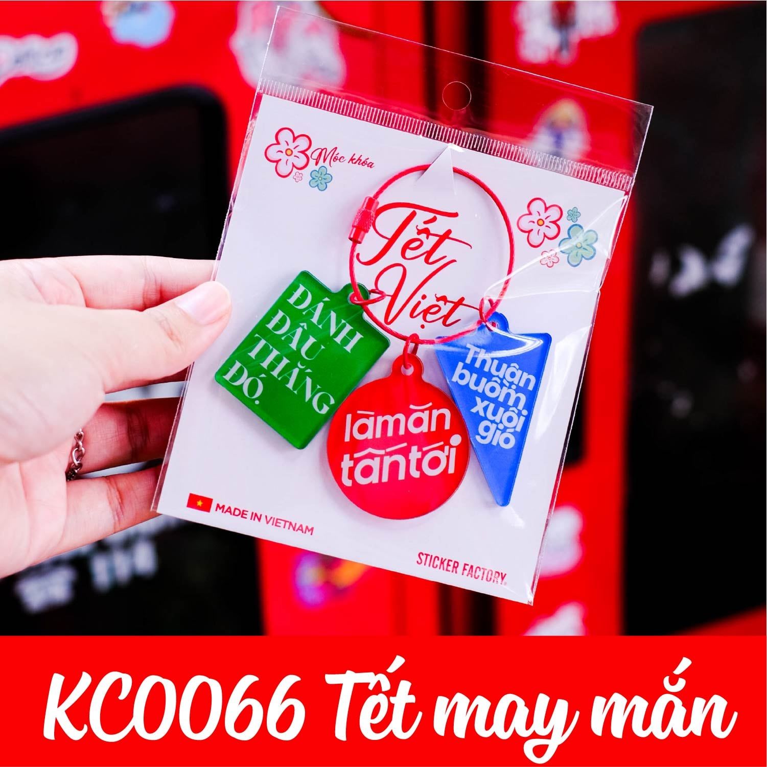 Tết Việt Bộ 3 charm móc khóa - Acrylic Keychain