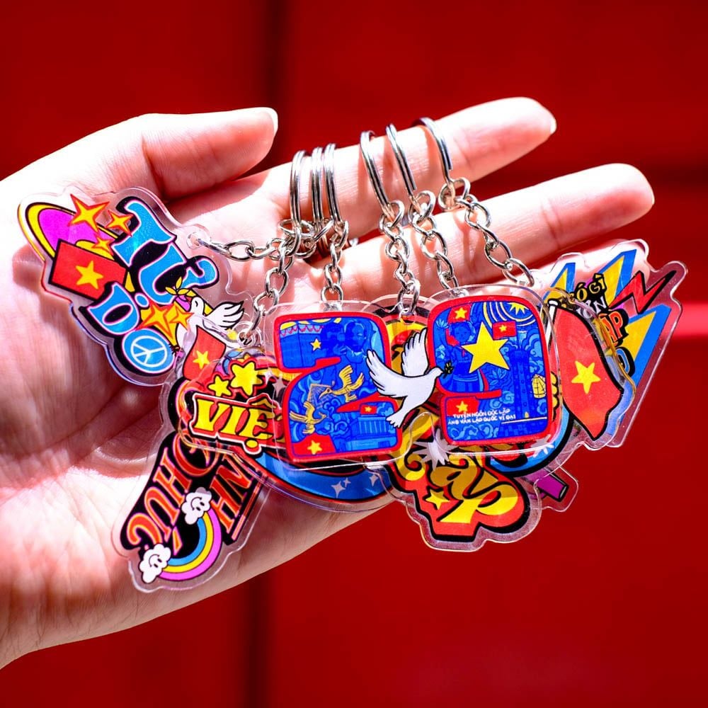 KC0030 Không có gì quý hơn độc lập tự do - Móc khóa Acrylic