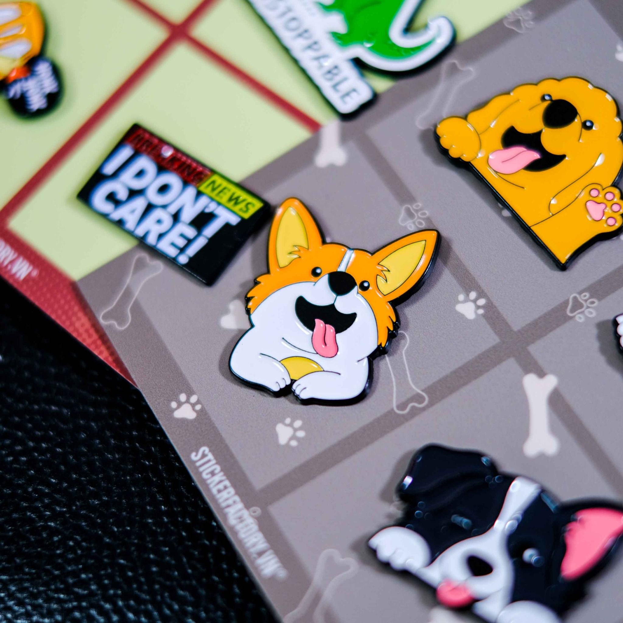 EPIN037 Puppy Pals - Set 4 Enamel Pin - Huy hiệu kim loại
