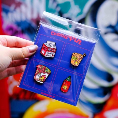  EPIN039 Spicy Set - Set 4 Enamel Pin - Huy hiệu kim loại 
