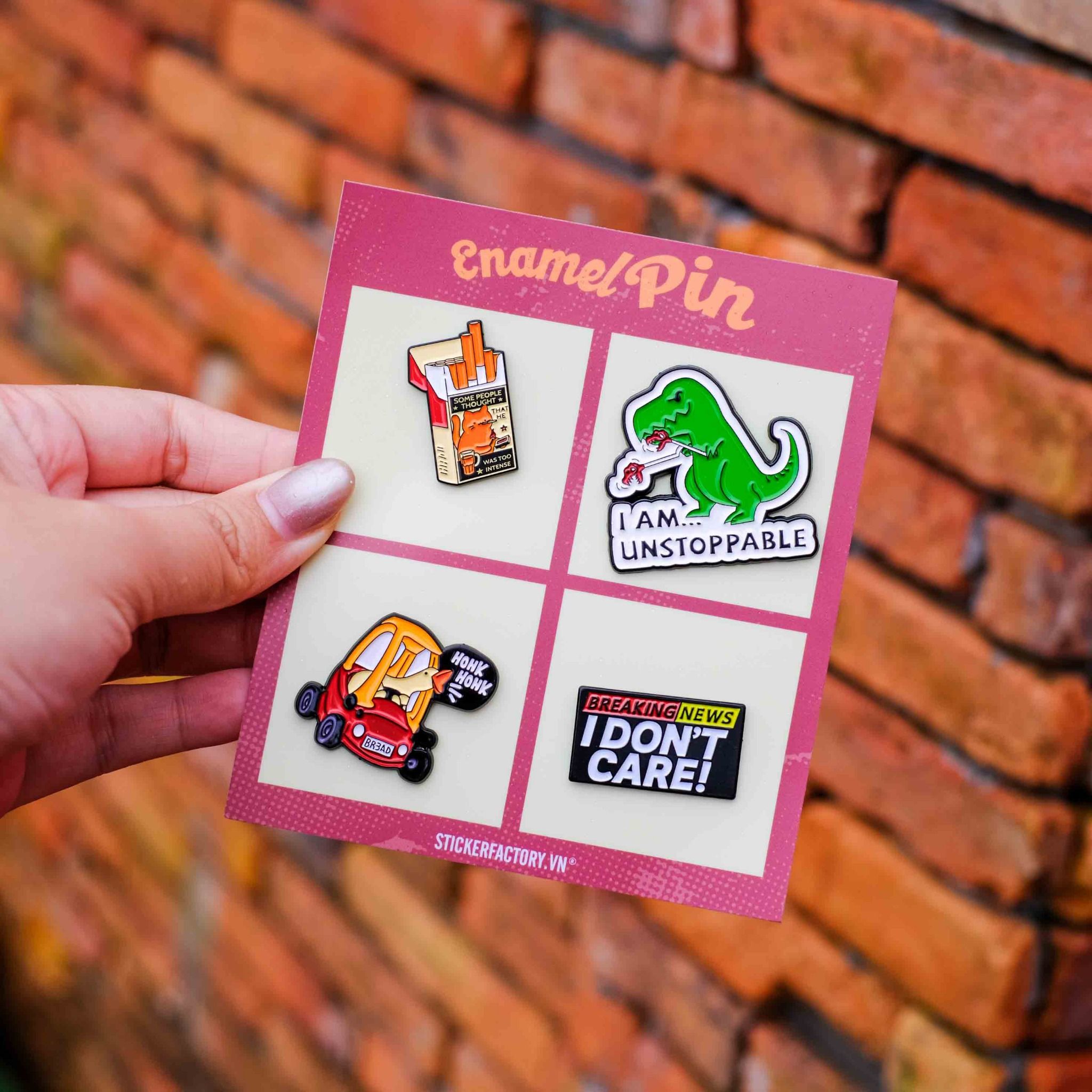 EPIN038 Fun Vibes - Set 4 Enamel Pin - Huy hiệu kim loại