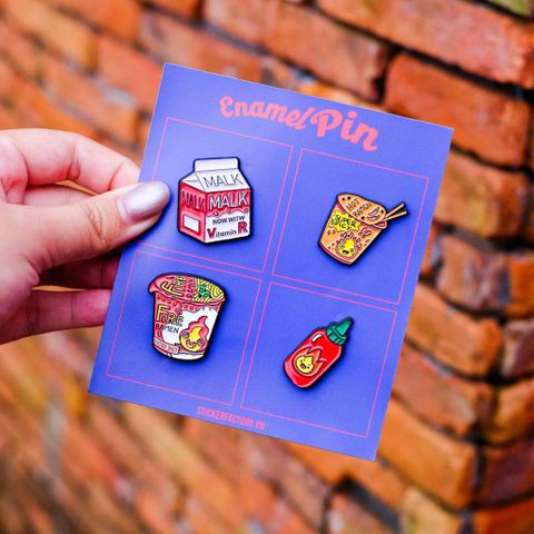 EPIN039 Spicy Set - Set 4 Enamel Pin - Huy hiệu kim loại 