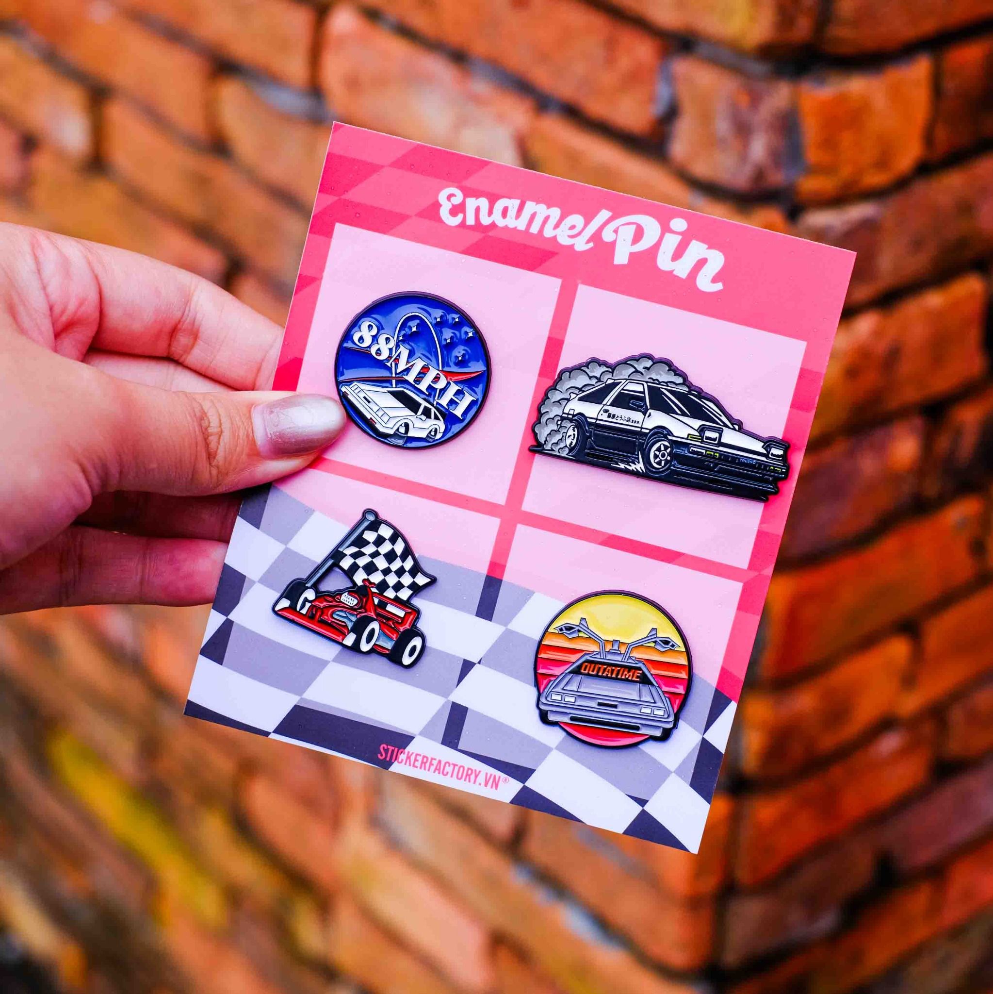 EPIN040 Racing Soul - Set 4 Enamel Pin - Huy hiệu kim loại