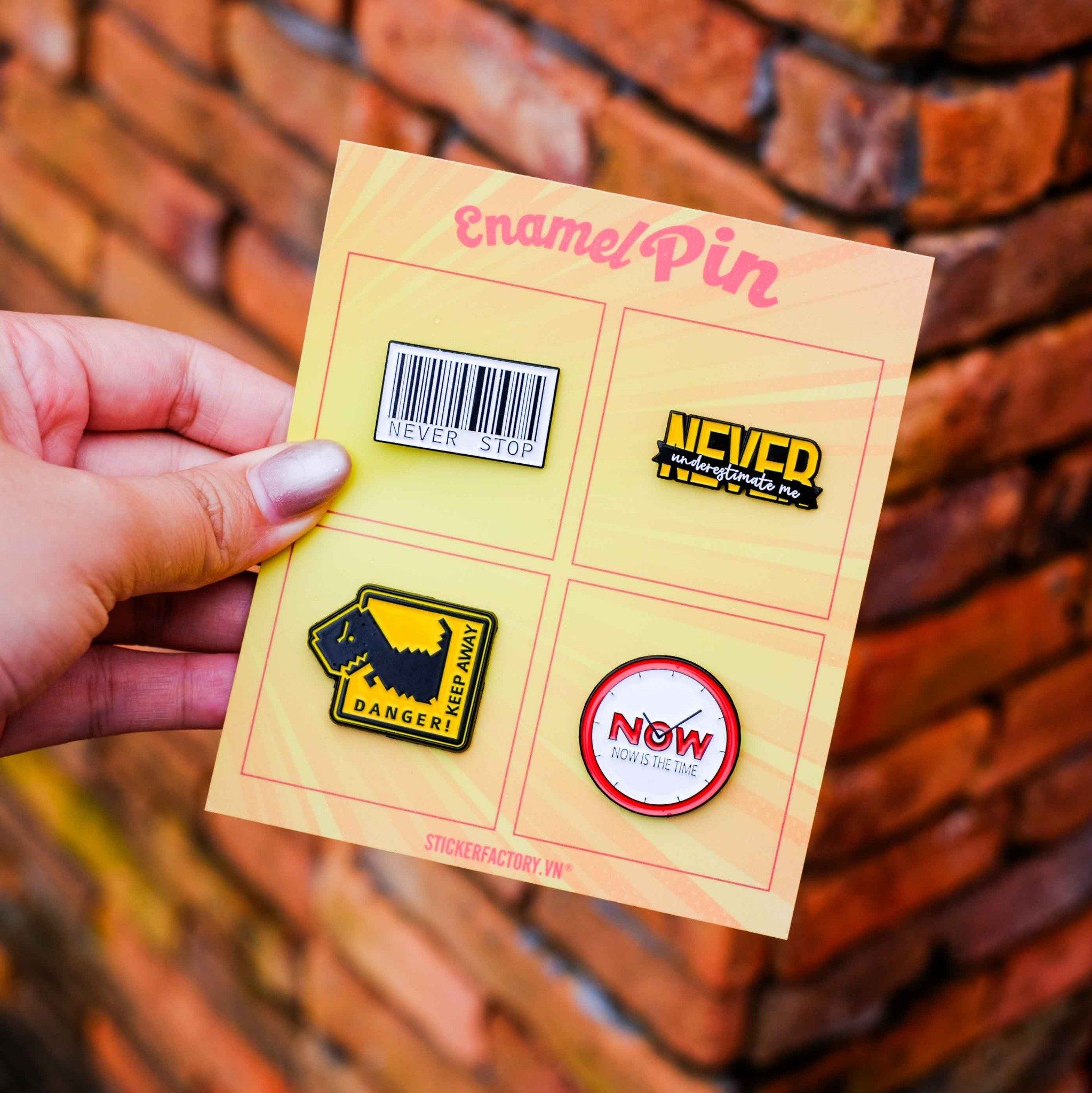 EPIN041 Bold Signs - Set 4 Enamel Pin - Huy hiệu kim loại