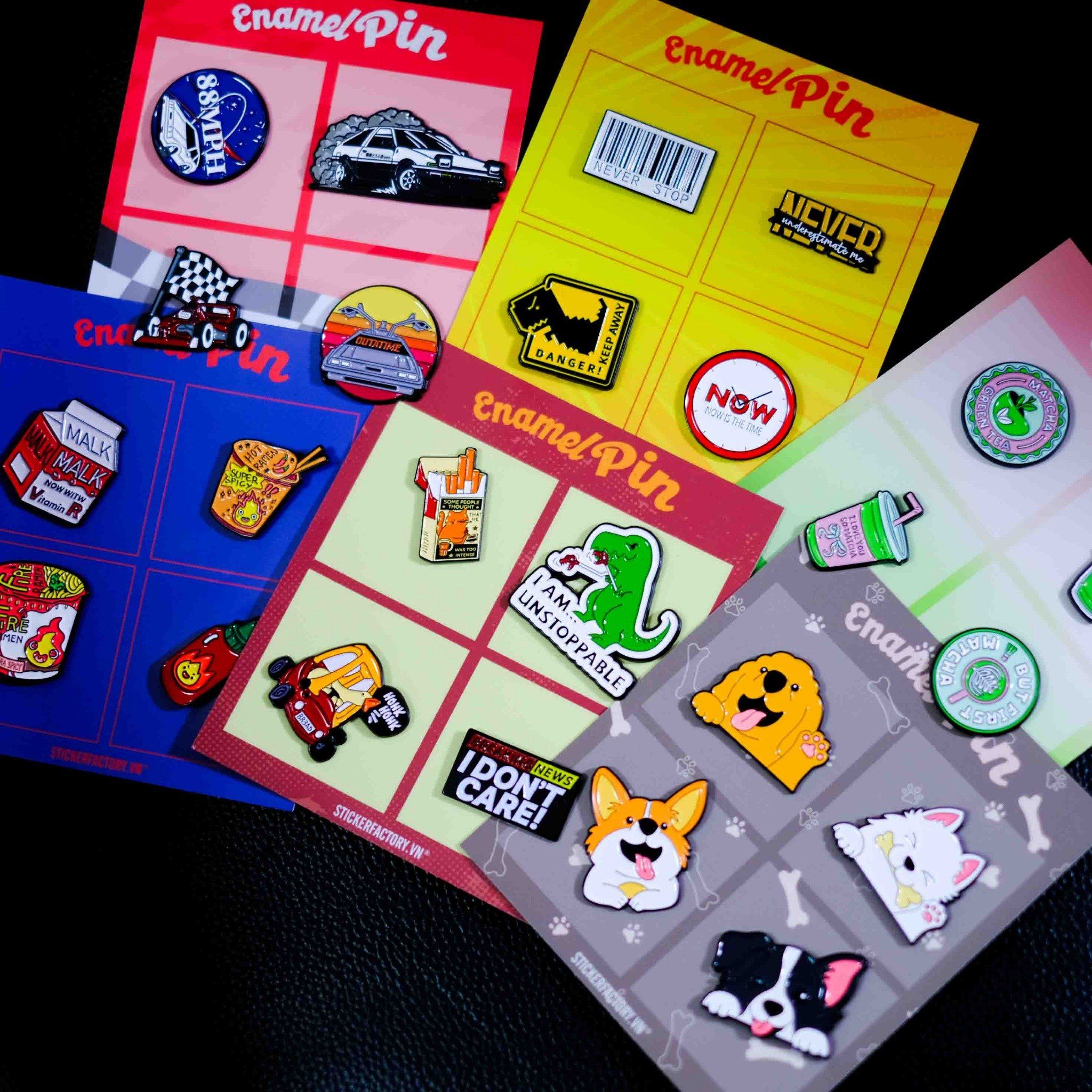 EPIN039 Spicy Set - Set 4 Enamel Pin - Huy hiệu kim loại