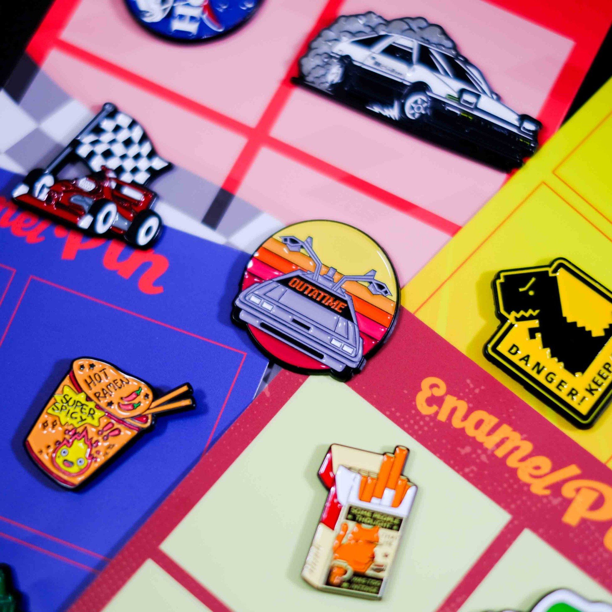 EPIN040 Racing Soul - Set 4 Enamel Pin - Huy hiệu kim loại