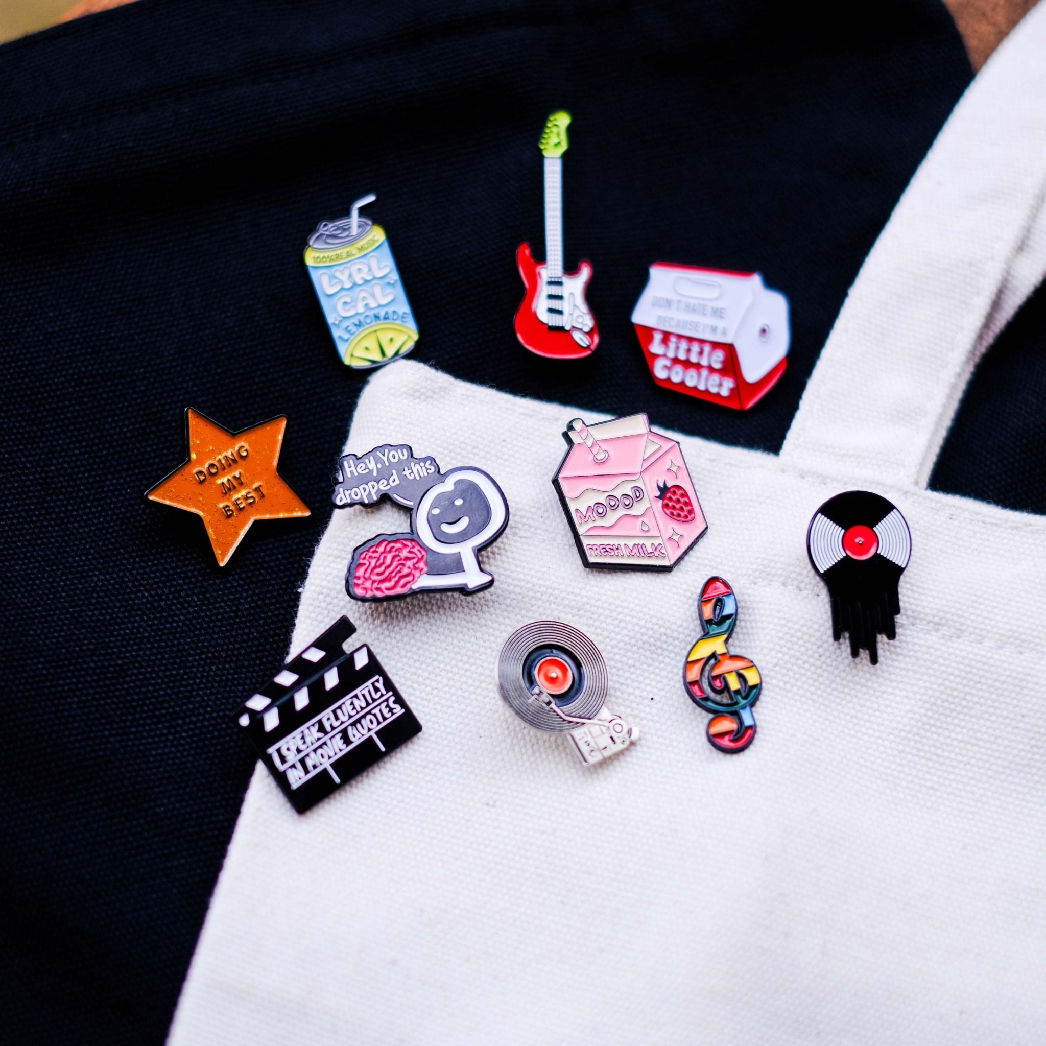 EPIN035 Drink Mood - Set 4 Enamel Pin - Huy hiệu kim loại