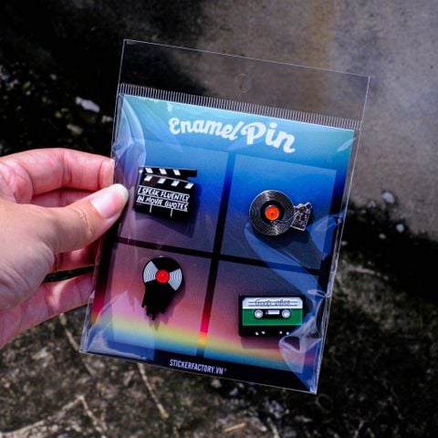  EPIN034 Retro Movie - Set 4 Enamel Pin - Huy hiệu kim loại 