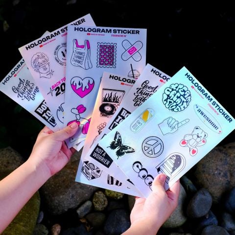  Hologram Sticker Sheet A5 
