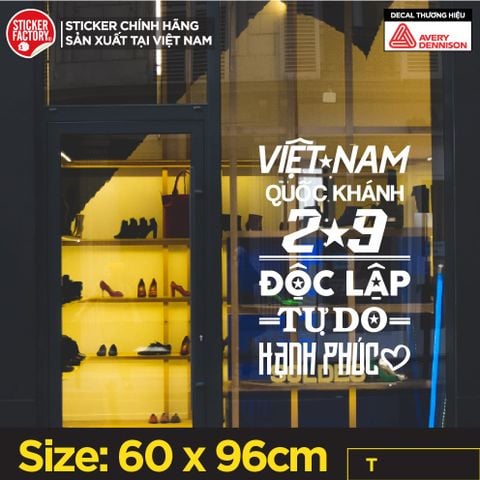  Window Transfer Sticker size 60x96cm dán cửa kính 