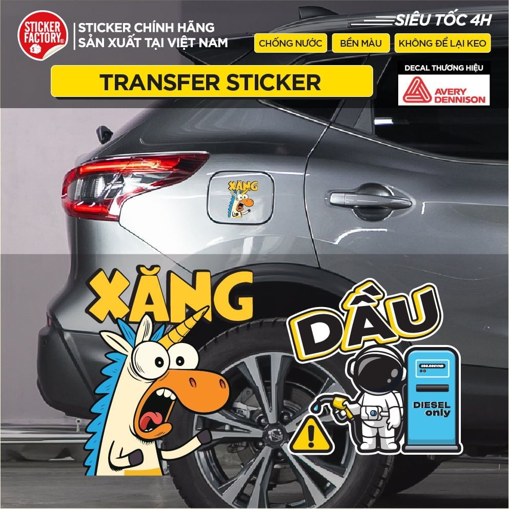 Petro Diesel Transfer Sticker for car - Hình dán chuyển không nền