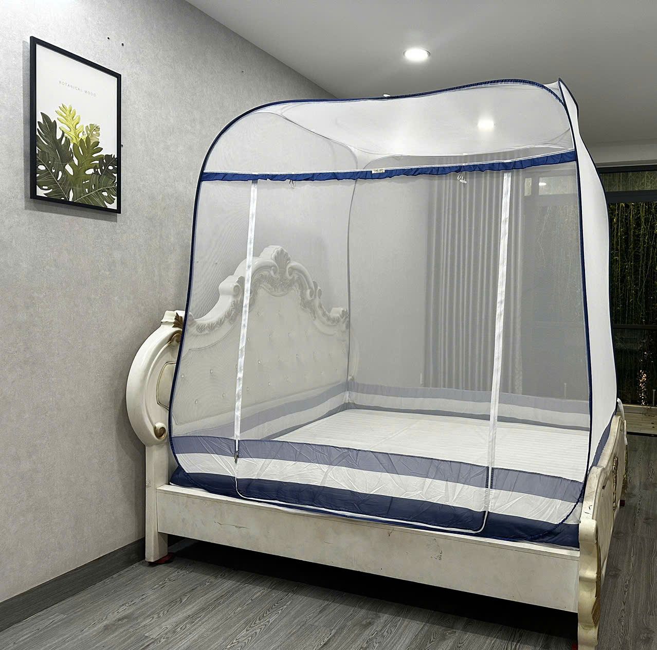 Mùng Chụp Đỉnh Vuông Cao Cấp Mộc Miên - 1 Cửa