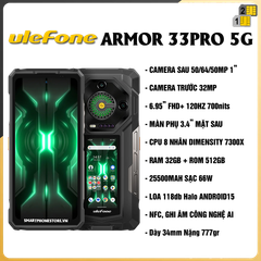 Ulefone Armor 33Pro 5G - Chính hãng nguyên Seal GIÁ TỐT + Khuyến mãi Hấp Dẫn - 09175.09195