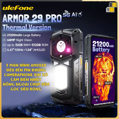 Ulefone Armor 29Pro Thermal 5G - Chính hãng nguyên Seal GIÁ TỐT + Khuyến mãi hấp dẫn - 09175.09195