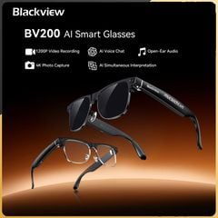 Blackview BV8200 AI Smart Glasses - Kính thông minh nghe nhạc đàm thoại quay phim chụp hình chat AI công nghệ cao