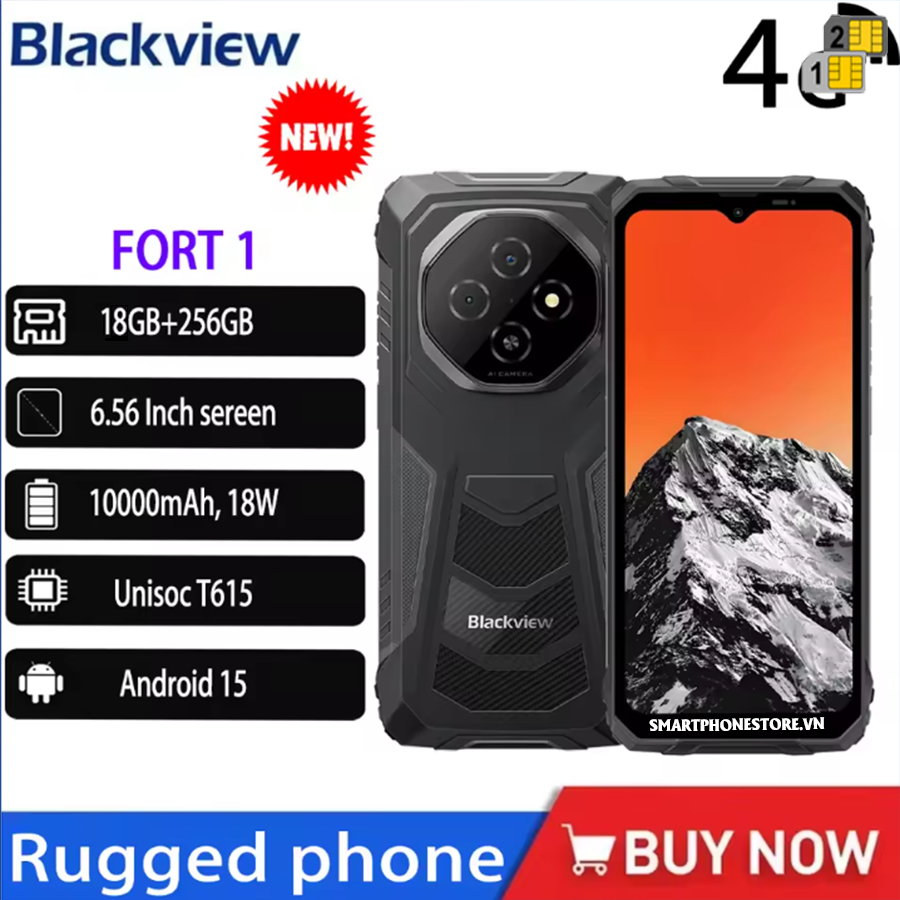 Blackview Fort 1 - Chính hãng nguyên seal giá tốt + Khuyến mãi hấp dẫn - 09175.09195