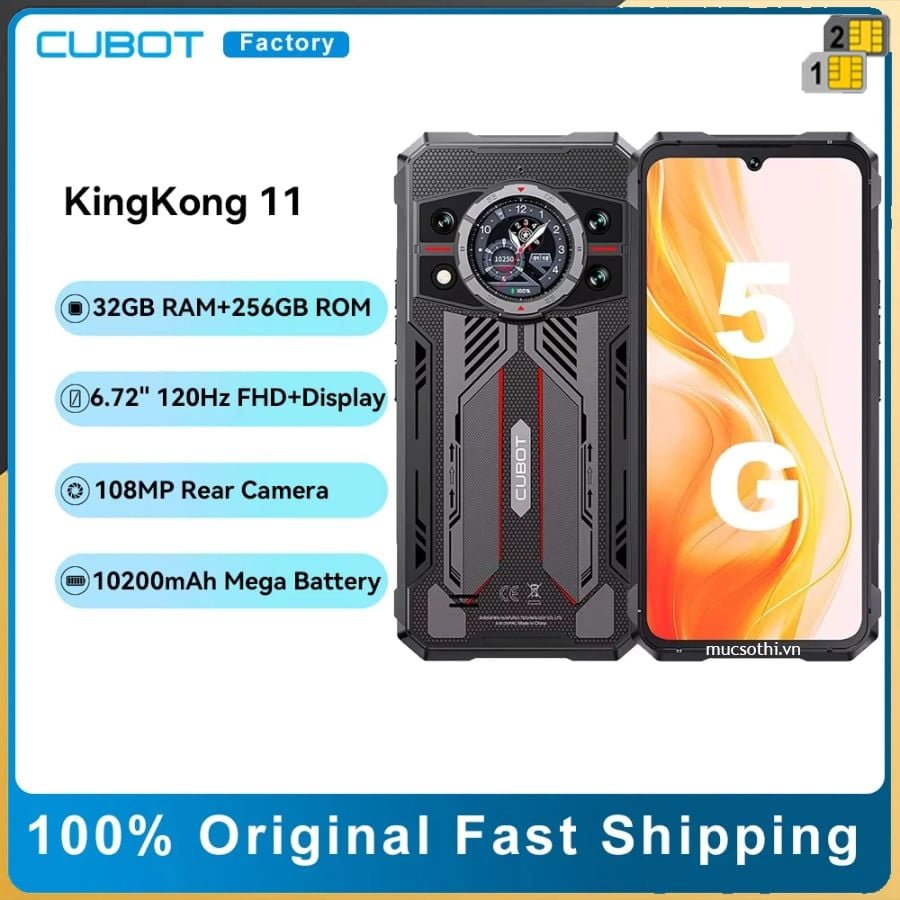 Cubot KingKong 11 (5G) - Chính hãng nguyên Seal Giá Tốt khuyến mãi hấp dẫn - 09175.09195