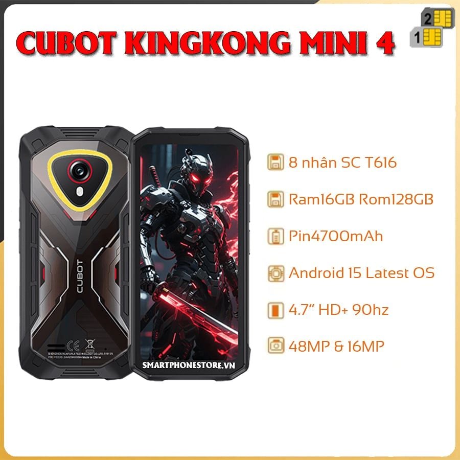 Cubot KingKong Mini 4 - Chính hãng nguyên Seal Giá Tốt + Khuyến mãi hấp dẫn - 09175.09195