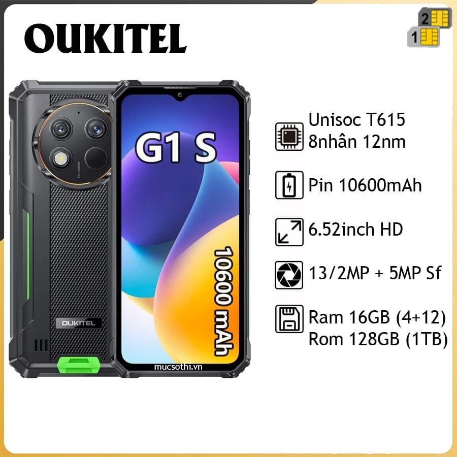 Oukitel G1s - Chính hãng nguyên Seal Giá Tốt + KM Hấp Dẫn - 09175.09195