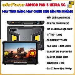 Máy tính bảng Ulefone Armor Pad 5 Ultra 5G (Projector) - Chính hãng nguyên seal Giá Tốt + Khuyến mãi hấp dẫn - 09175.09195