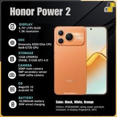 Honor Power2 5G - Chính hãng nguyên Seal GIÁ TỐT + Khuyến mãi hấp dẫn