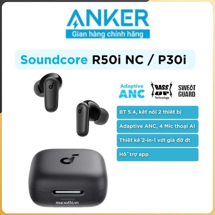 Tai nghe bluetooth Anker SoundCore R60i NC dịch thuật kết nối 2 tiết bị - Deal Giá Tốt - 09873.09873