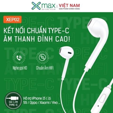 Tai nghe dây HIFI Type-C kèm Mic lọc âm XMAX