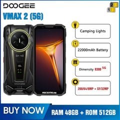 Doogee Vmax 2 Series - 2Sim5G Siêu bền Pin 22000mAh Ram48GB Rom512GB/1TB Camera200/32MP Campinglight Android16
