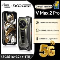 Doogee Vmax 2 Pro - 2Sim5G Siêu bền Pin 22000mAh Ram48GB Rom1TB Camera200/32MP Campinglight Android16